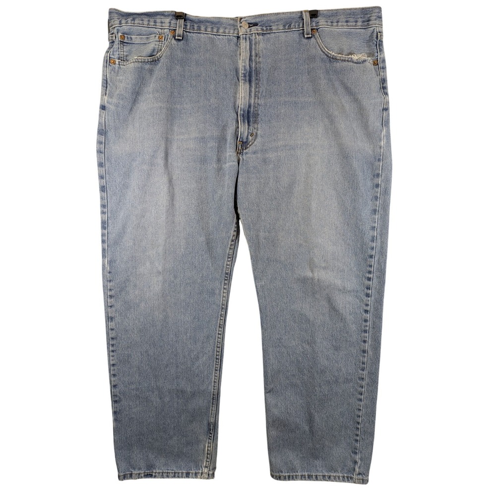 Levi's 505 Men's Jeans Size 47X30.5 (Tag 48x32) Blue Regular Fit Straight Leg